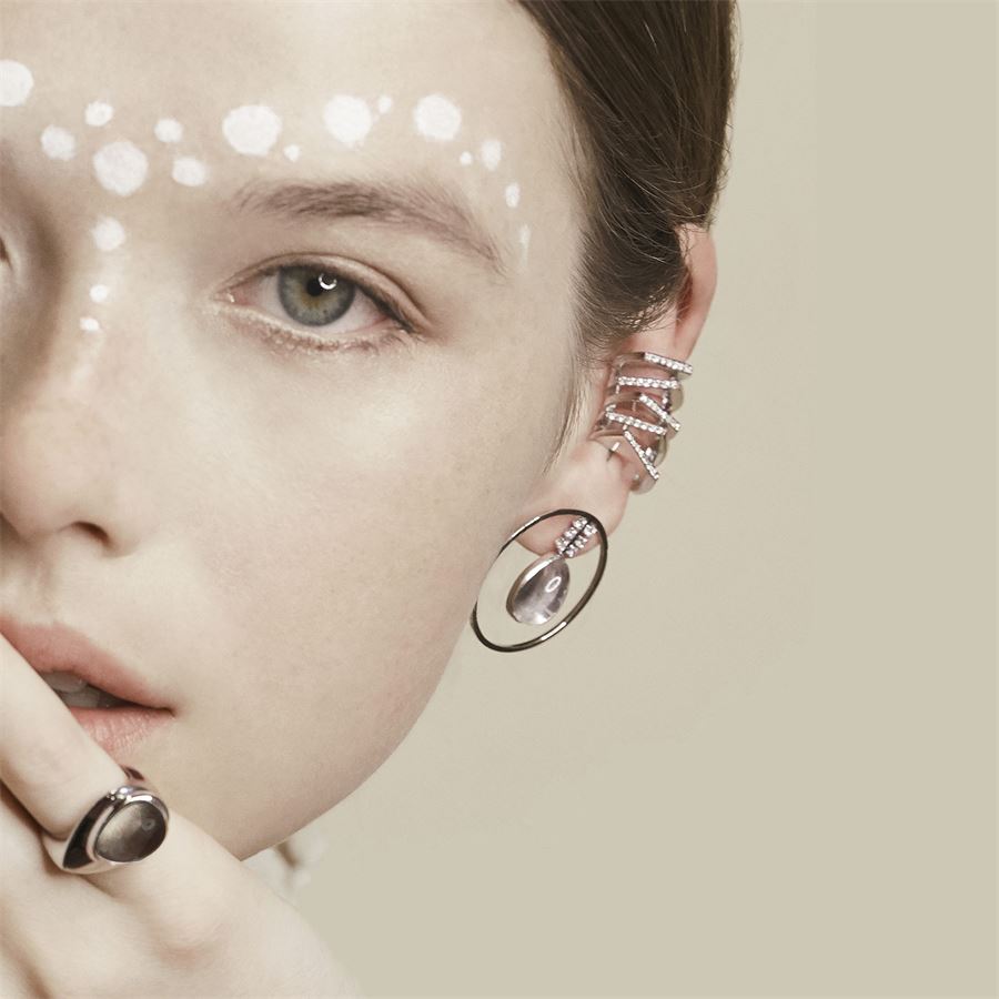5 elements 'Congiunzioni' mono earring with diamonds CONGIUNZIONI | OR5 MONOAU18B CT 0,26